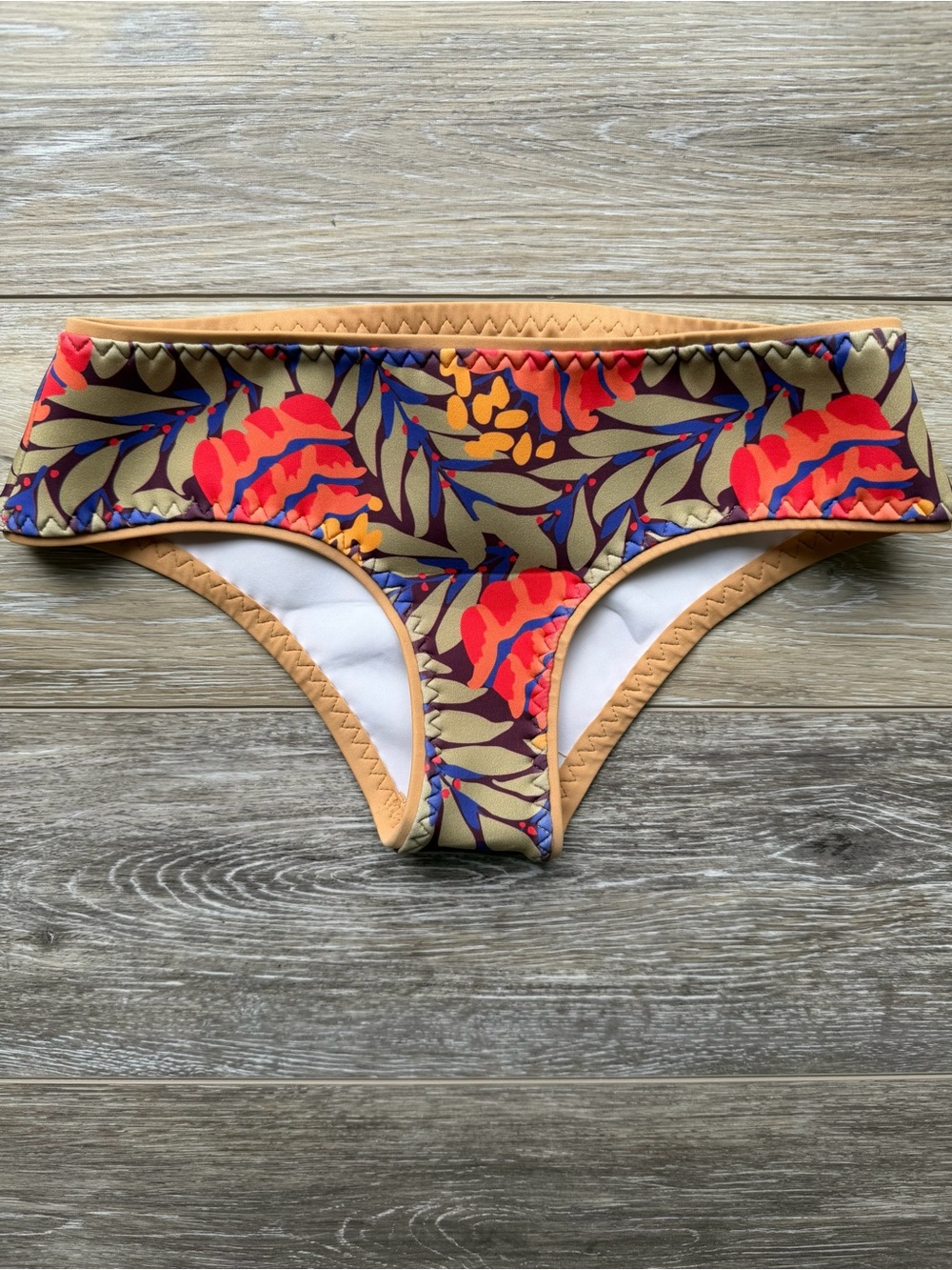 Seea Goa Bikini Bottom XS Floral C-Skin Surf Swim Bottom Like New